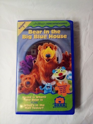 Bear In The Big Blue House VHS Volume 1 Home Is Where The Bear Is Jim Henson - Picture 1 of 6