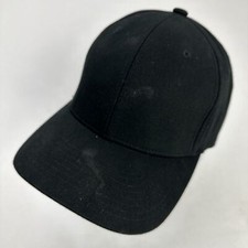 Flexfit Blank Black Ball Cap Hat Fitted L/XL Baseball