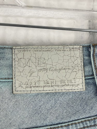 One Teaspoon Skirt 24 2020 High Waist Super Fitted Mini Denim Revolve Distressed - Picture 8 of 10