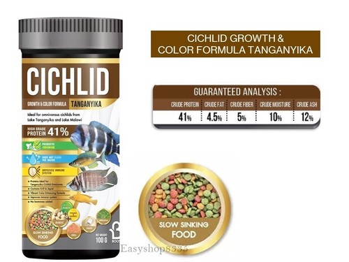 Cichlid Growth & Color Formula Fish Food For All Cichlids From Tanganyika Lake - Picture 8 of 9
