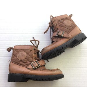 Ralph Lauren Polo Botas Criança Ranger Ii Lona Couro Marrom \u0026 Filhos Menino Unissex | eBay