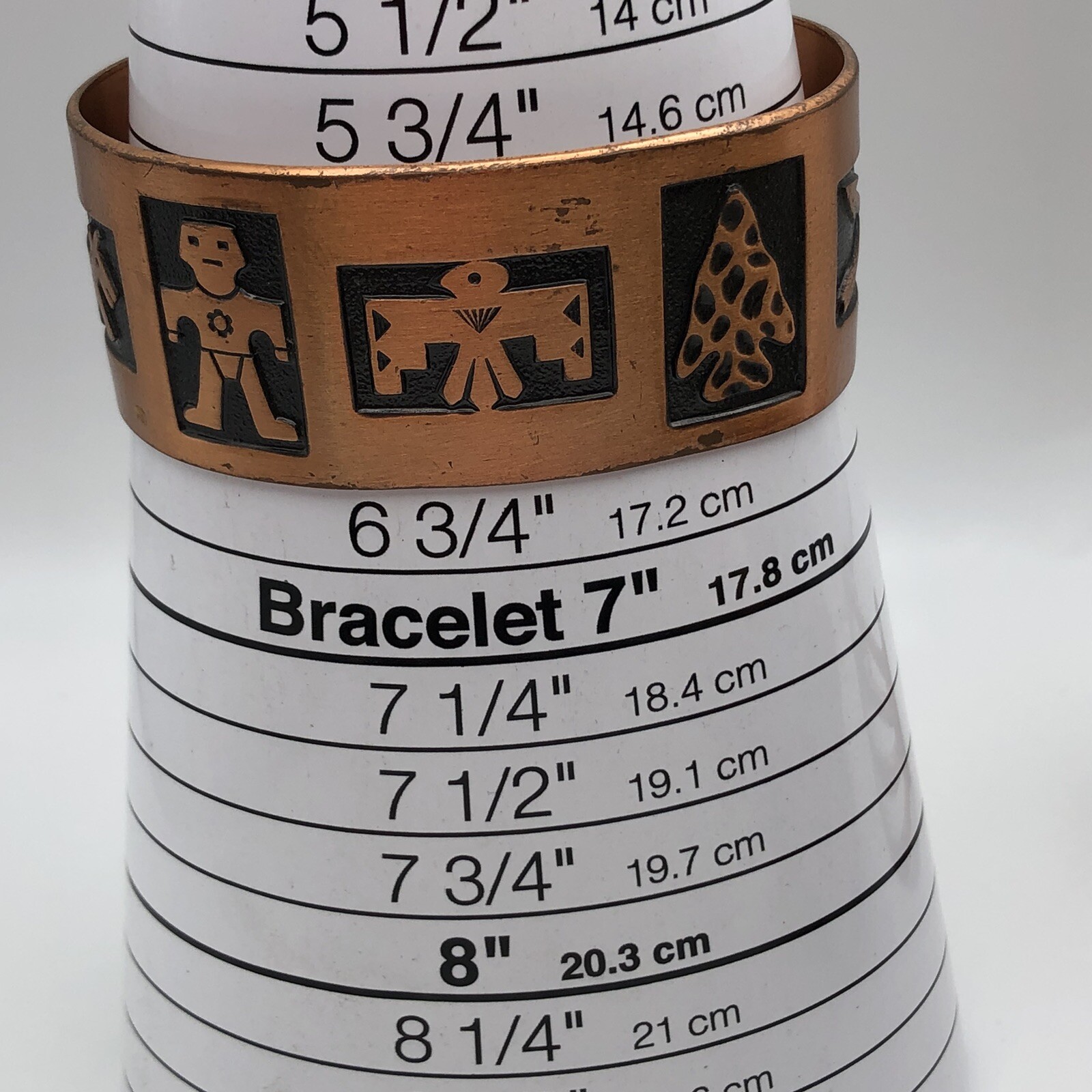 Solid Copper Native American Cuff Bracelet - image 5