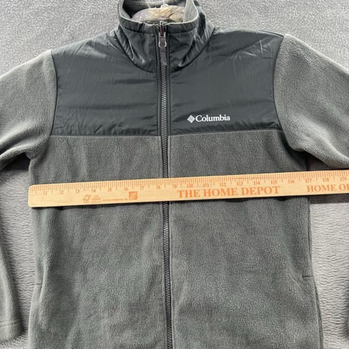columbia boys size m (10/12) full zip gray denali full zip fleece jacket - Picture 7 of 9
