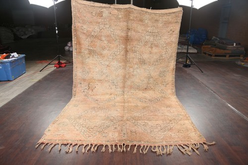 Antique Vegetable Dye Authentic Moroccan Berber Area Rug Hand-knotted Wool 6x10 - Picture 9 of 12