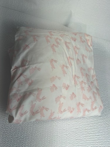 Pottery Barn Kids ‘Watercolor Bunny’ Fitted Crib Sheet 100% Organic Cotton Pink - Picture 5 of 7