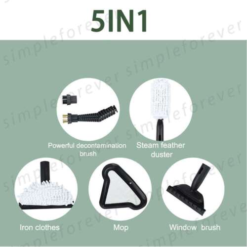 5 in1 Steam Cleaner Mop Water Handheld Floor Cleaning Multi-Purpose 1300W Light - Picture 8 of 12