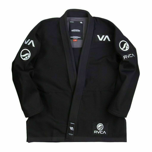Men's Shoyoroll BJJ Kimono RVCA V2 Batch 60 GI Uniform 450 GSM Black *Free Bag* - Picture 2 of 7