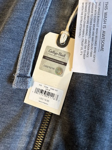 NEW WVU West Virginia Womens Size Medium Gray Burnout Wash Hoodie Throwback Logo - Bild 4 von 8