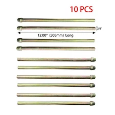 10Pcs Straight Wire Universal Exhaust Hanger 3/8'' Mild Steel 12'' Single Heade