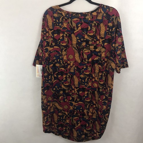 Top para mujer LuLaRoe Irma, estampado geométrico abstracto multicolor, talla M - Imagen 5 de 5
