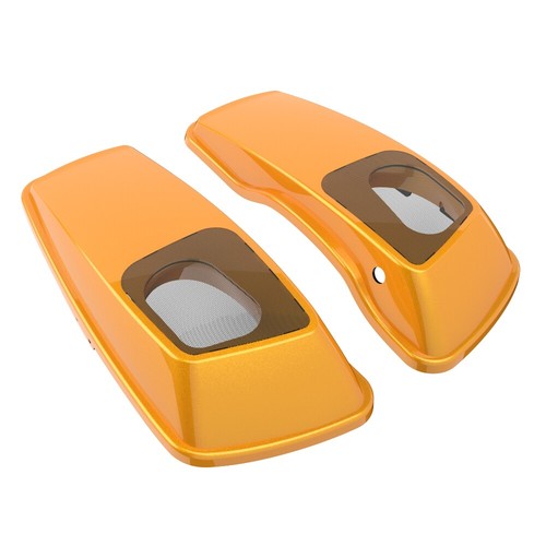 CVO Tapered Extended Stretched Saddlebags Fits Harley 2014+ CHROME YELLOW PEARL - Picture 4 of 19