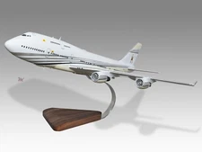 Boeing 747- 400 Sultan of Brunei Version 2 Desk Wood Airplane Model Large 1/150