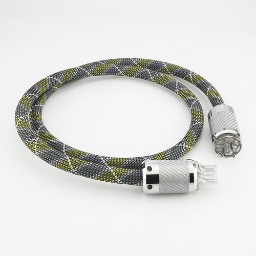 Cable de alimentación de audio HiFi adaptador enchufe rodio 12 AWG OCC cobre cable de alimentación C15 - Imagen 4 de 8