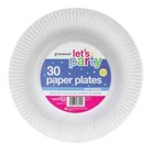 151 White Paper Plates, Disposable, Circle, Food Serving Plates, Pack of 30