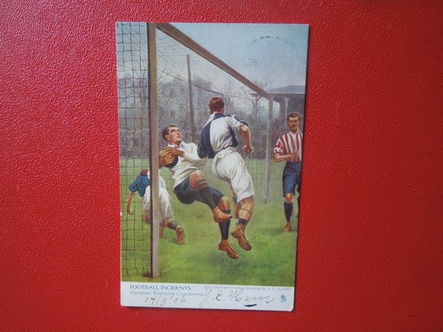 G6994 POSTKARTE 1906 FUSSBALL VORFÄLLE TUCK ART HOLLÄNDISCHE POST GEBRAUCHT SIEHE BESCHREIBUNG - Bild 2 von 7