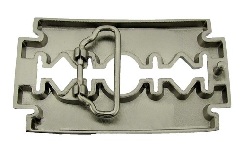 Razor Blade Belt Buckles Barber Shop Hairdresser Hair Stylist Tool Silver Chrome - Picture 28 of 53