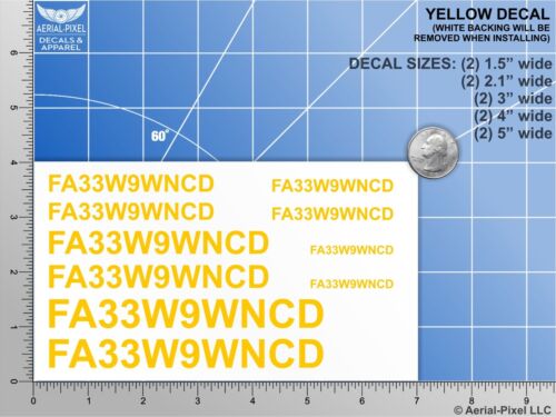 FAA Drohne Registrierungsnummer Aufkleber für DJI Air 3, Air 2S, Mavic 3, Mini 3 Pro - Bild 19 von 21
