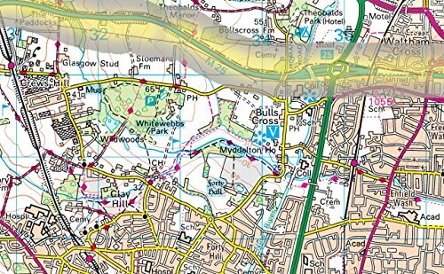 Greater London UK County Map Wall Art 150 x 150 cm - Picture 4 of 6