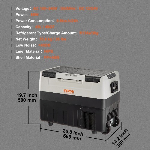 Car Refrigerator Mini Fridge Freezer Portable Compressor Cooler Ice Box Camping - Bild 8 von 20