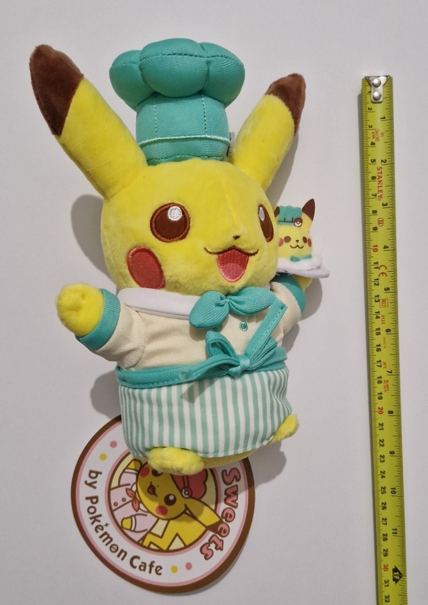 Official Pikachu Plush Sweets Chef Pokemon Cafe Japan Doll