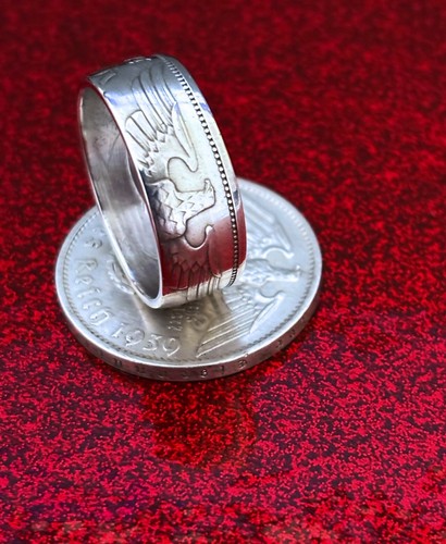 Silver Ring Crafted from an Original 1939 Third Reich - 5 Reichsmark Coin - Picture 5 of 9
