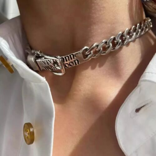Vivienne Westwood Belt Silver Necklace Chocker With Full Packaging With Gift Box - Picture 8 of 10
