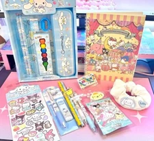 Cinnamoroll & Pompompurin Bundle Pencil Case Pens & Pencils & Crayons Notebook