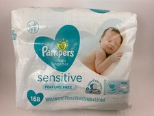 Pampers Sensitive Perfume Free Ultra Soft Baby Wipes - 168 Count
