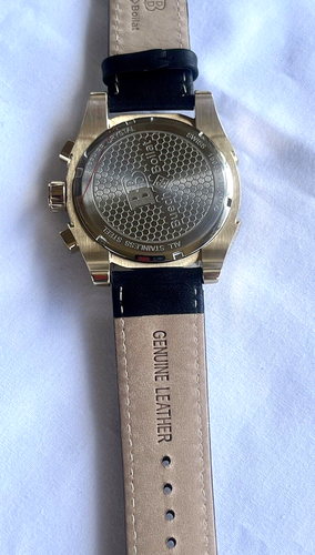 Buech & Boilat Torrent Mens 92s Swiss Chronograph, Genuine Leather - Picture 9 of 15