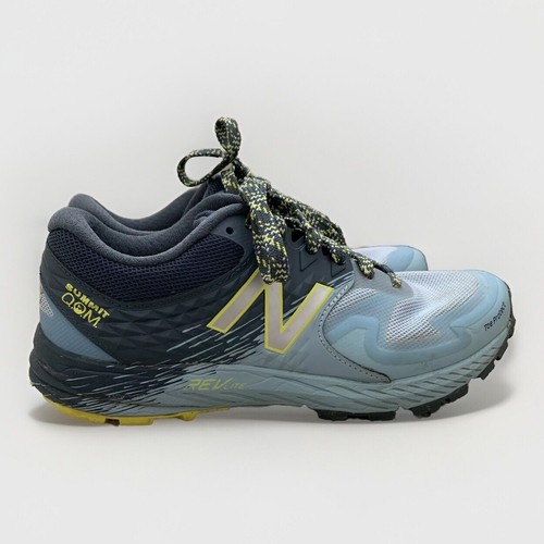New Balance Womens US 8 Shoes Summit QOM Blue Toe Protect Trail Sneakers Grip