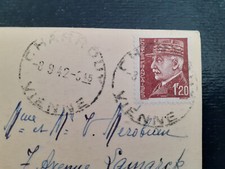 France - 1942 - Postcard from Charroux to Paris - Mi. 522