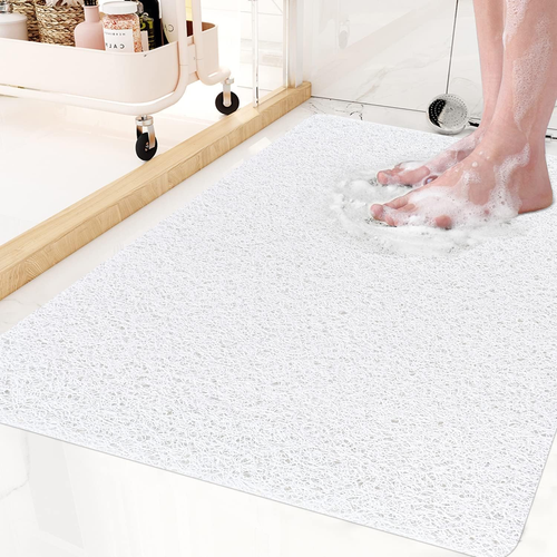 Non Slip Bath Mat for Shower Floor Loofah Textured Grip Skid Free 31.5x15.7in - Picture 7 of 12