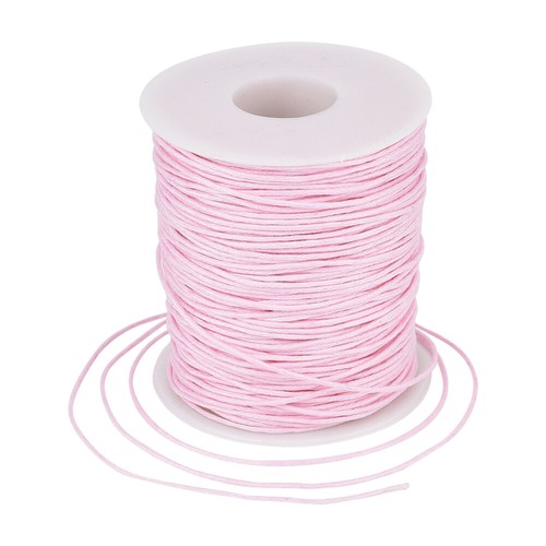 100 Yards 1mm Waxed Cotton Cord Thread Beading String Jewelry Braided Macrame - Picture 15 of 63