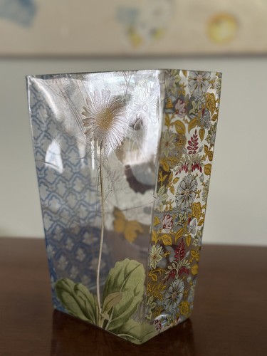 Fringe Studio Butterfly Floral Boho Chic Glass Vase - Picture 4 of 6