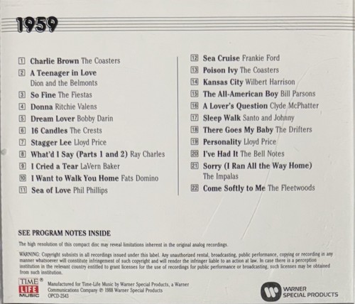 The Rock 'N' Roll Era: 1959 (CD 1990, TimeLife) - Picture 2 of 2
