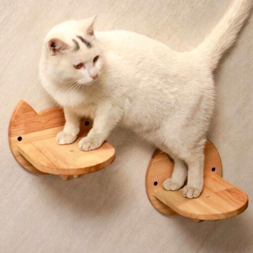 PETOMG Cat Shelves, Rubber Wood DIY Cat Shelves| Wall Mounted Set - Picture 8 of 8