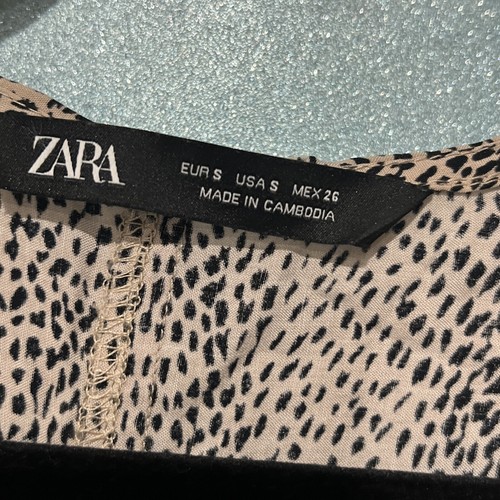 ZARA Animal Print Slouchy Blouse S Cheetah - Picture 2 of 5