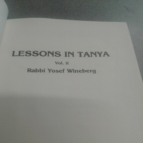 LESSONS IN TANYA, VOL. 2, LIKUTE AMARIM, CHS. 35-53 By Rabbi Yosef Wineberg *VG* - Picture 4 of 12