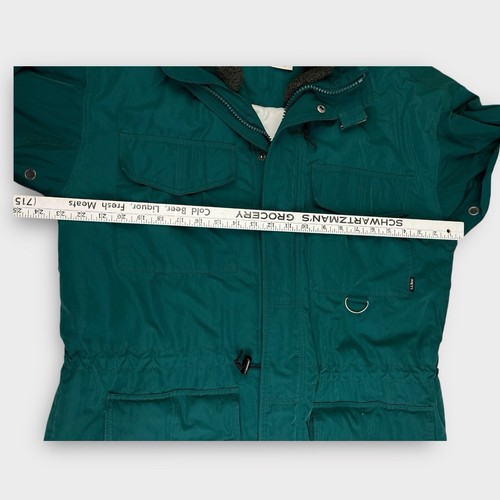 VINTAGE LL Bean Jacket Mens Medium Green Prima Loft Parka Chore Field Coat - Picture 12 of 13