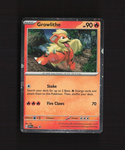 Growlithe SVP024 Black Star Promo Cosmos Holo Pokemon Card - Picture 12 of 15