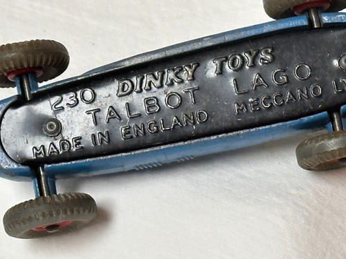 1953 TALBOT LAGO Diecast 1:43 Scale Dinky Toys #230, Made in England - Picture 6 of 7