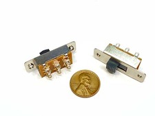 2 x slide switch toggle SS-22I 6 pin toggle 2p2t metal PCB G4