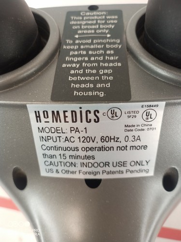 Homedics Personal Massager Therapist Select Model PA-1 Dual Head Variable Speed! - Picture 3 of 10