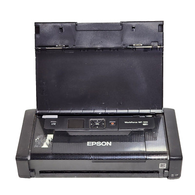 Epson WorkForce WF-100 Wireless Mobile Inkjet Printer B581A No Power Cord Tested