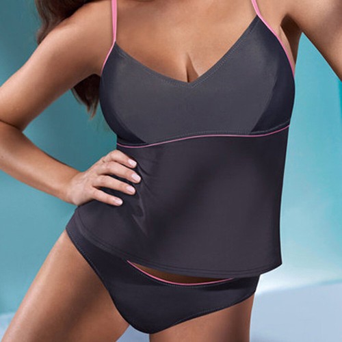 Tankini Set Moda de Baño Anita Rosa Faia Tialda Gris Rosa 38 40 42 Copa C D E - Imagen 1 de 4