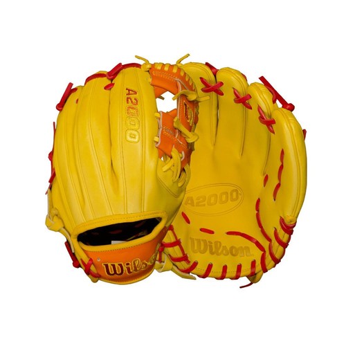 Wilson A2000 1786 "Sunburst" 11.5" Infield Baseball Glove (Yellow/Orange/Red) - Picture 4 of 13