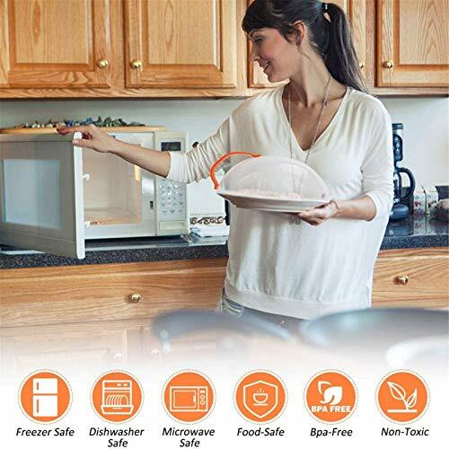 New Plate Dish Cover Microwave Food Kitchen Cooking Transparent Anti-splash Cap - Bild 7 von 7