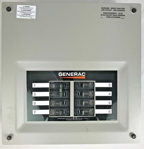 Generac Transfer Switch Panel OK7618B 8 circuit 50 amp 120/240V | eBay