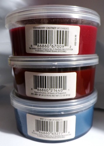 3 Yankee Candle Melt Cup Scenterpiece CRANBERRY CHUTNEY warm cashmere Applespice - Picture 2 of 2