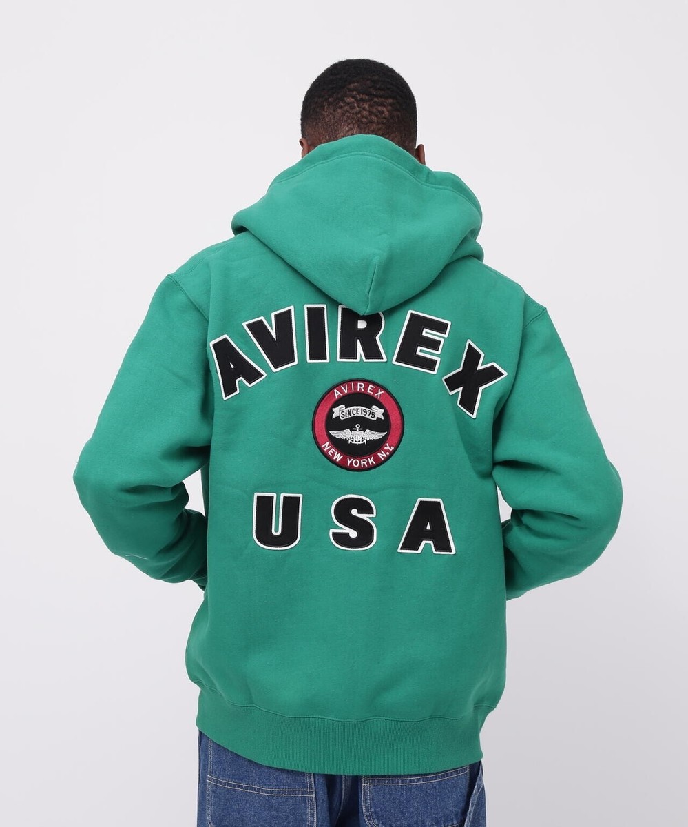 ASK availability first) AVIREX VARSITY LOGO SWEAT ZIP UP
